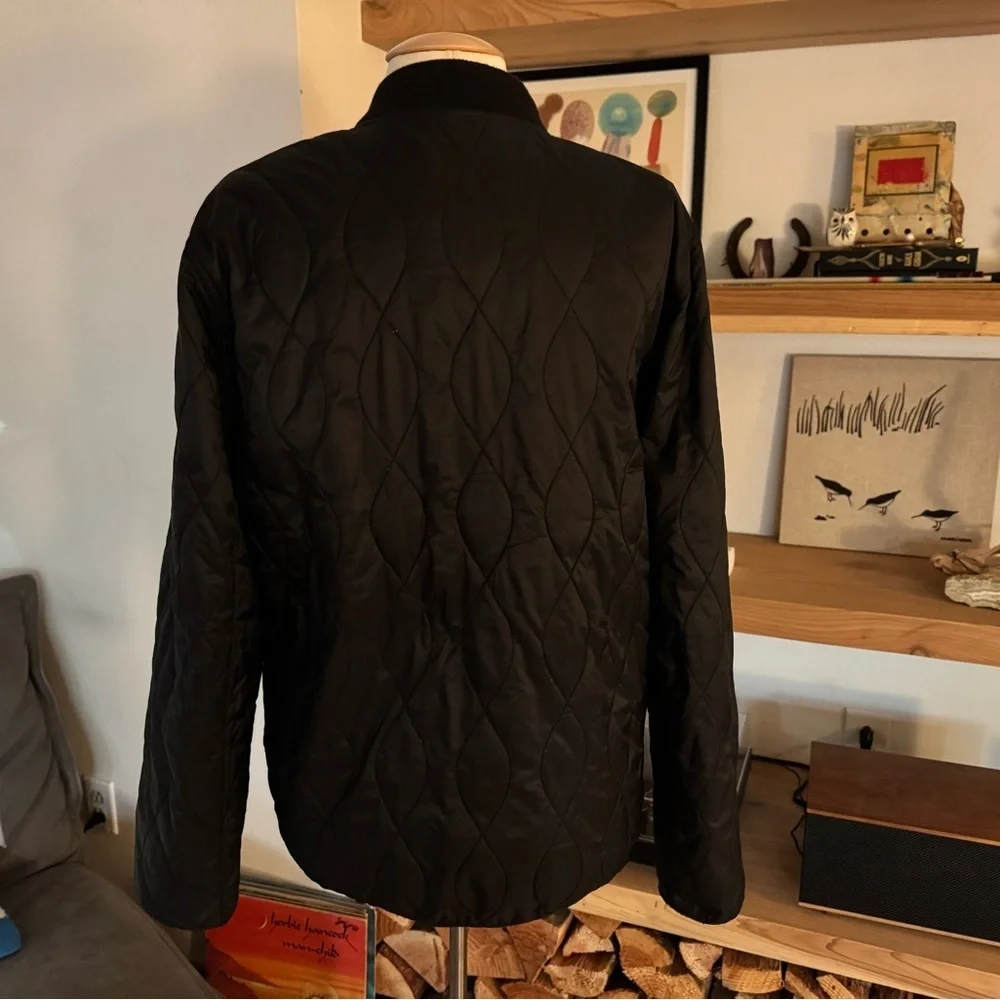 Roark Mens Black Quilted Primaloft Insulated Lightweight Bomber Zip Jacket sz L